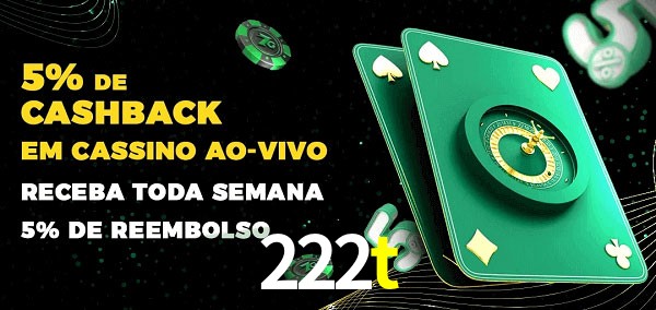 Promoções do cassino ao Vivo 222t